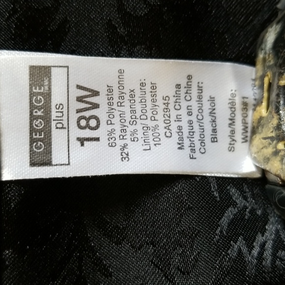 (18W) George Plus Classic Contemporary Embroidered Office Padded Shoulder Classy - Picture 3 of 9